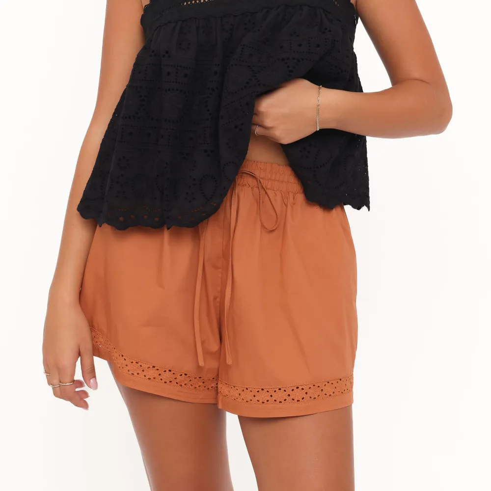 Cotton Drawstring Pocket Casual Shorts