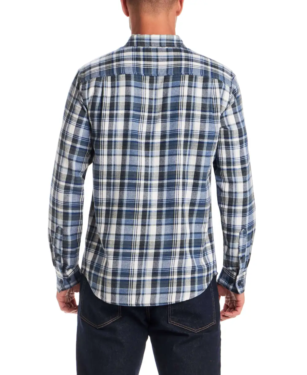 Men's Easy Fit Plaid Flannel Brushed Shirt