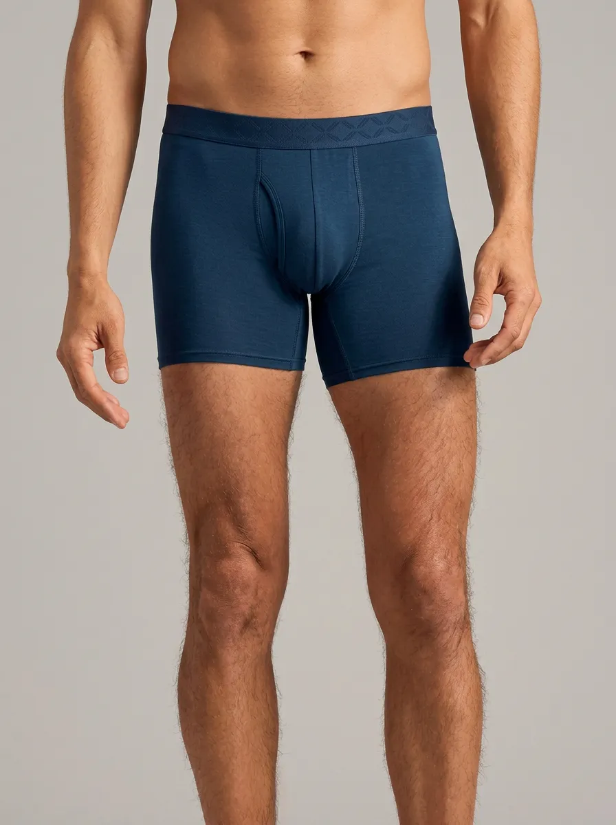 Men's Solid Minimalist with Logo Waistband 3-Pack Boxer Briefs