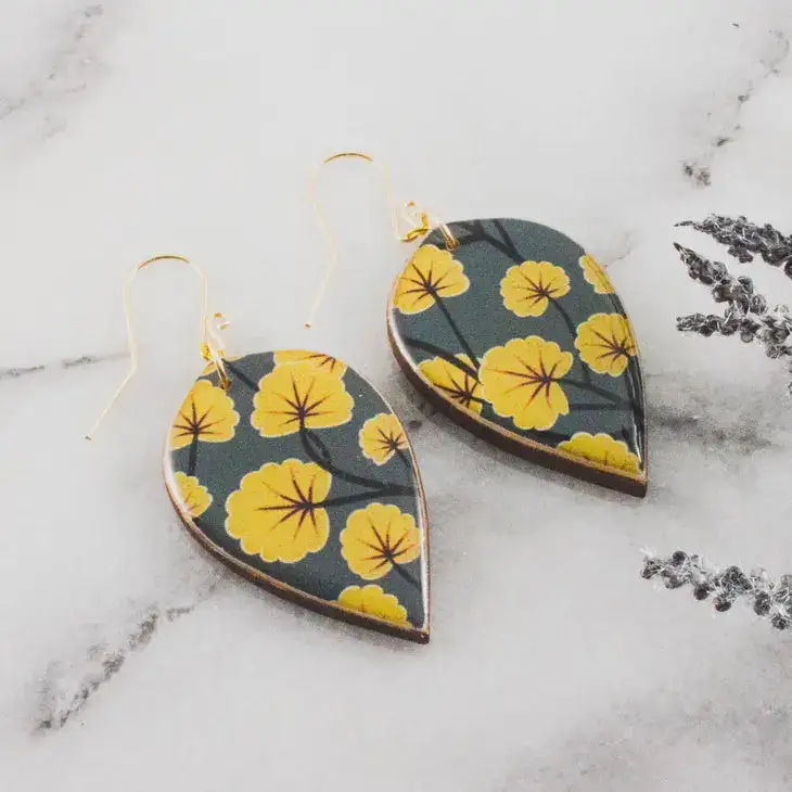 Leaf Earrings - & Floral