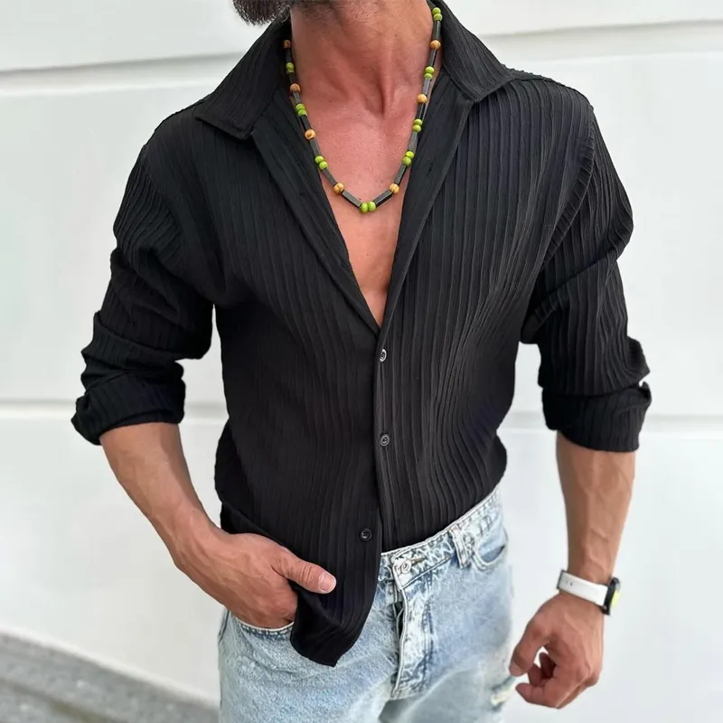 Striped Utility Pocket Shirt