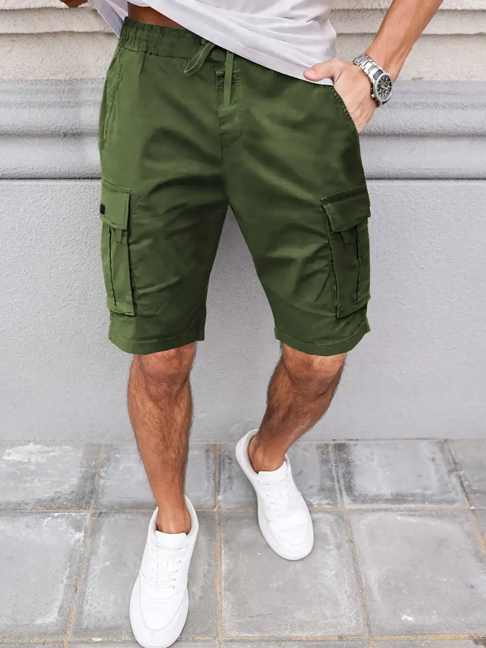 Men's Wide Leg Cargo Shorts for Workday Wear for Daily Wear