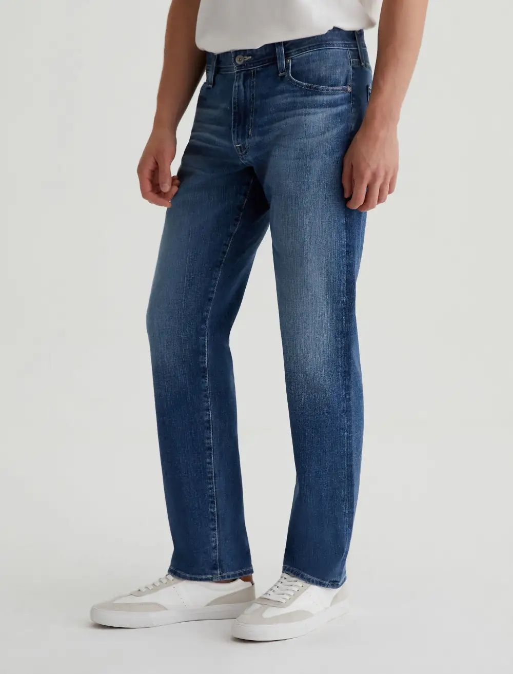Men's Relaxed Tapered Mid Rise Five Pocket Jeans
