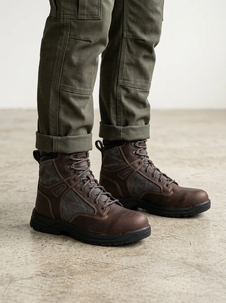Men's Workwear Topographic Pattern Work Boots