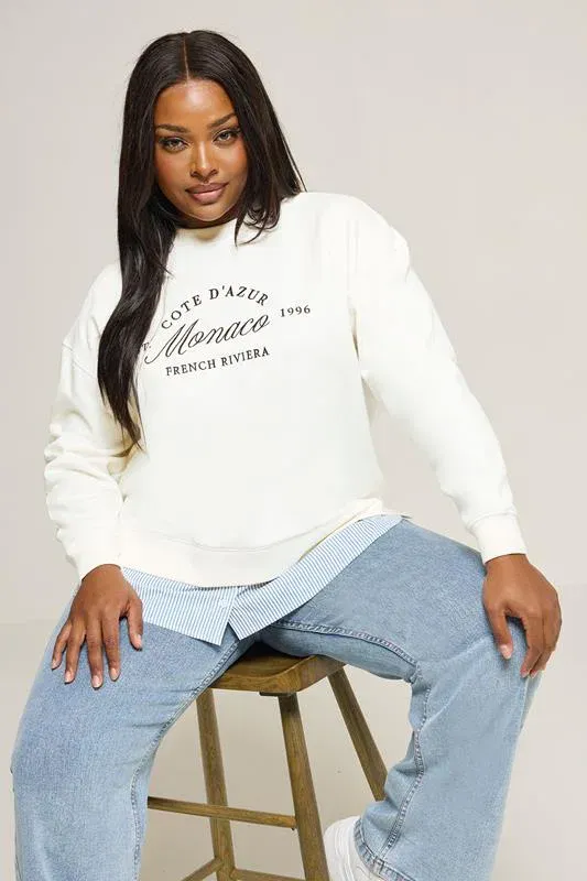 Cream 'Monaco' 2-In-1 Sweatshirt