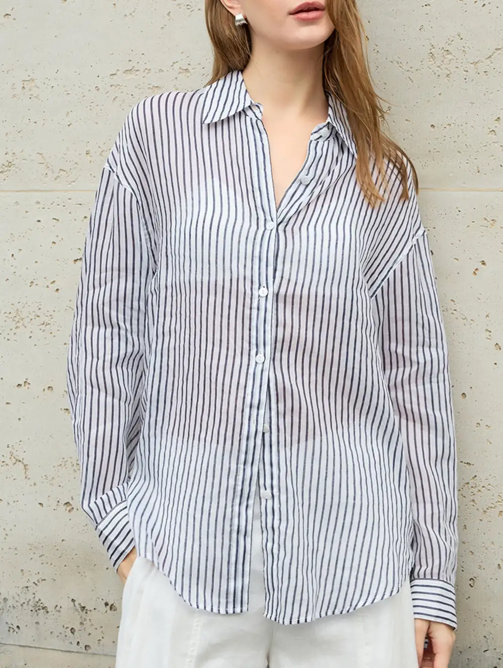 Ramie Striped Lightweight Top