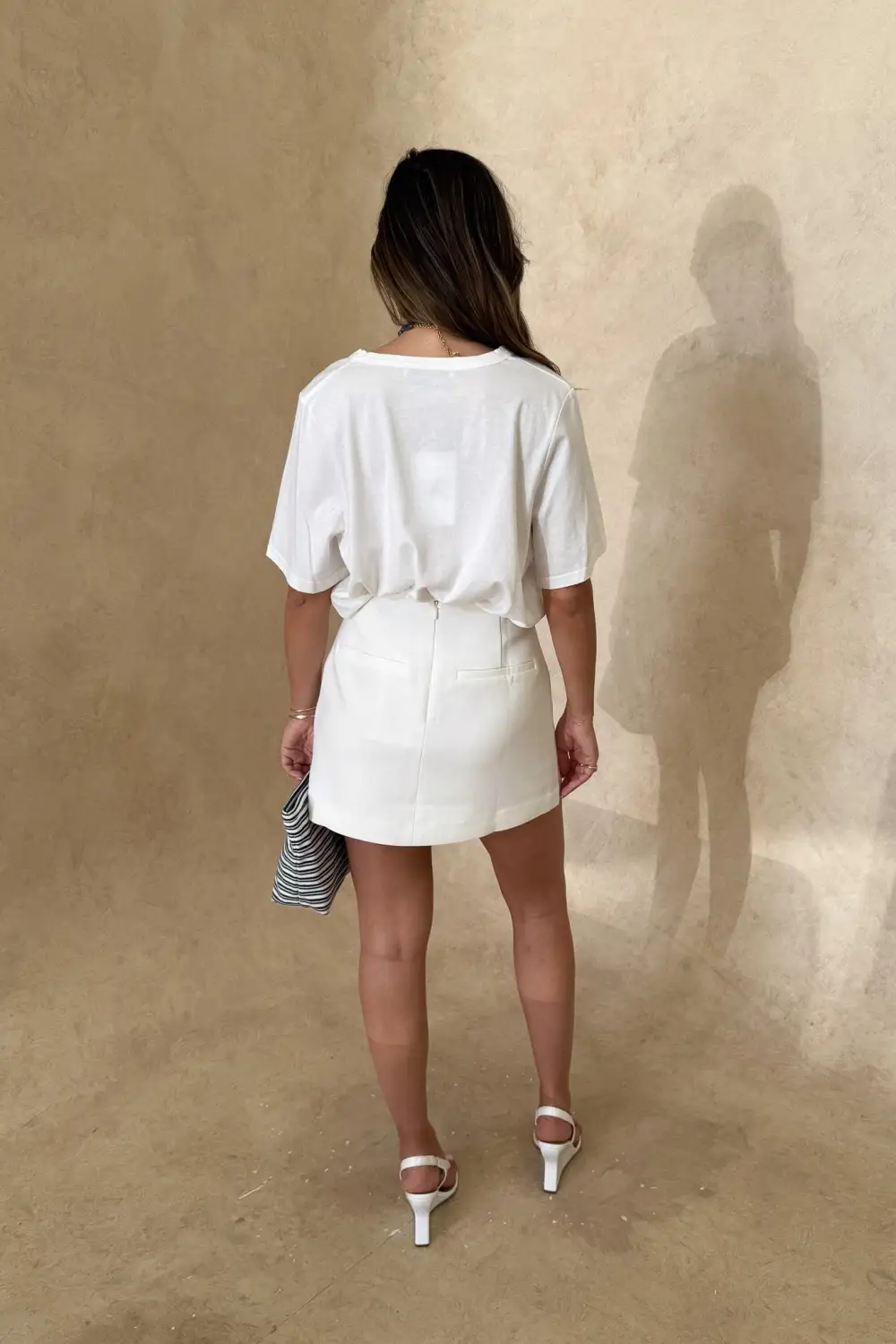 White V-Neck Tee