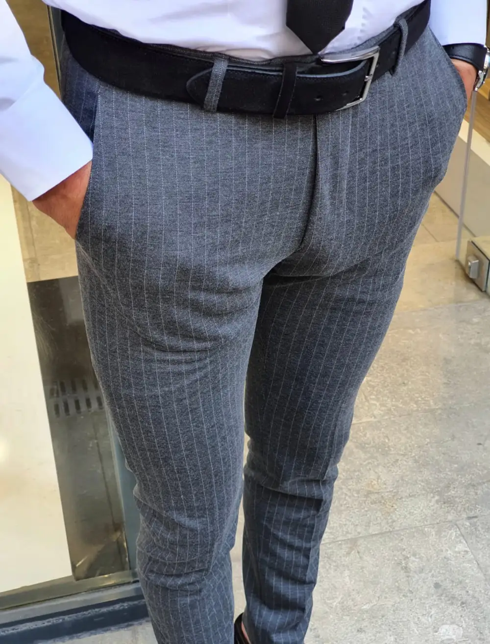 Modern Office Ready Slim Fit Refined Tailored Trousers