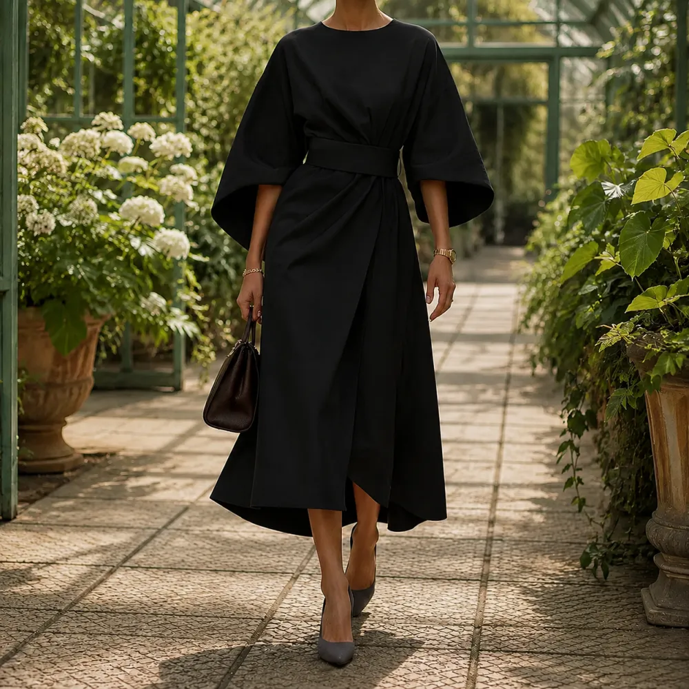 Graceful Refined Women's Midi Dress