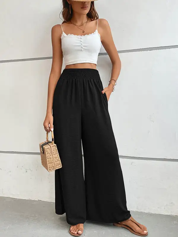 Clean Flared Wide Leg Pants