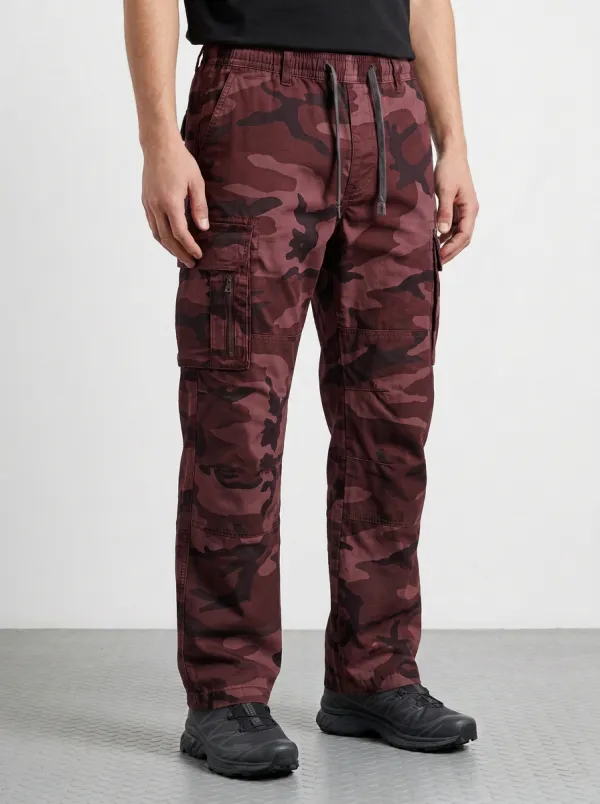 Men's Tactical Grey Camouflage Printed Cargo Pants