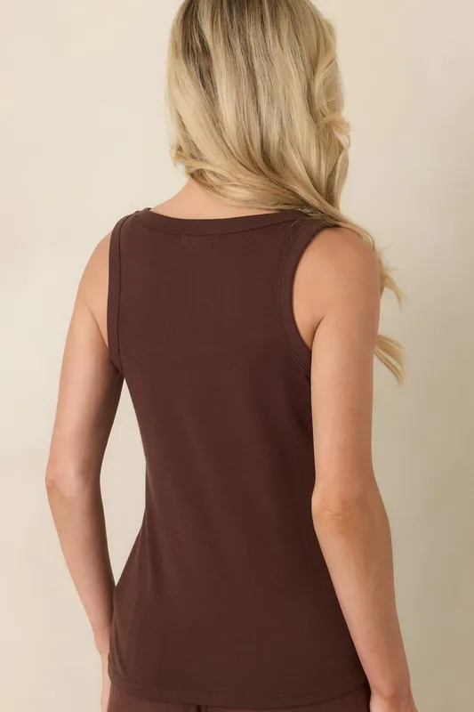 Chocolate Brown Airy Tank