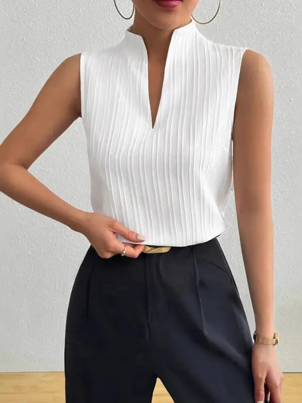 Ribbed Textured Tank Top