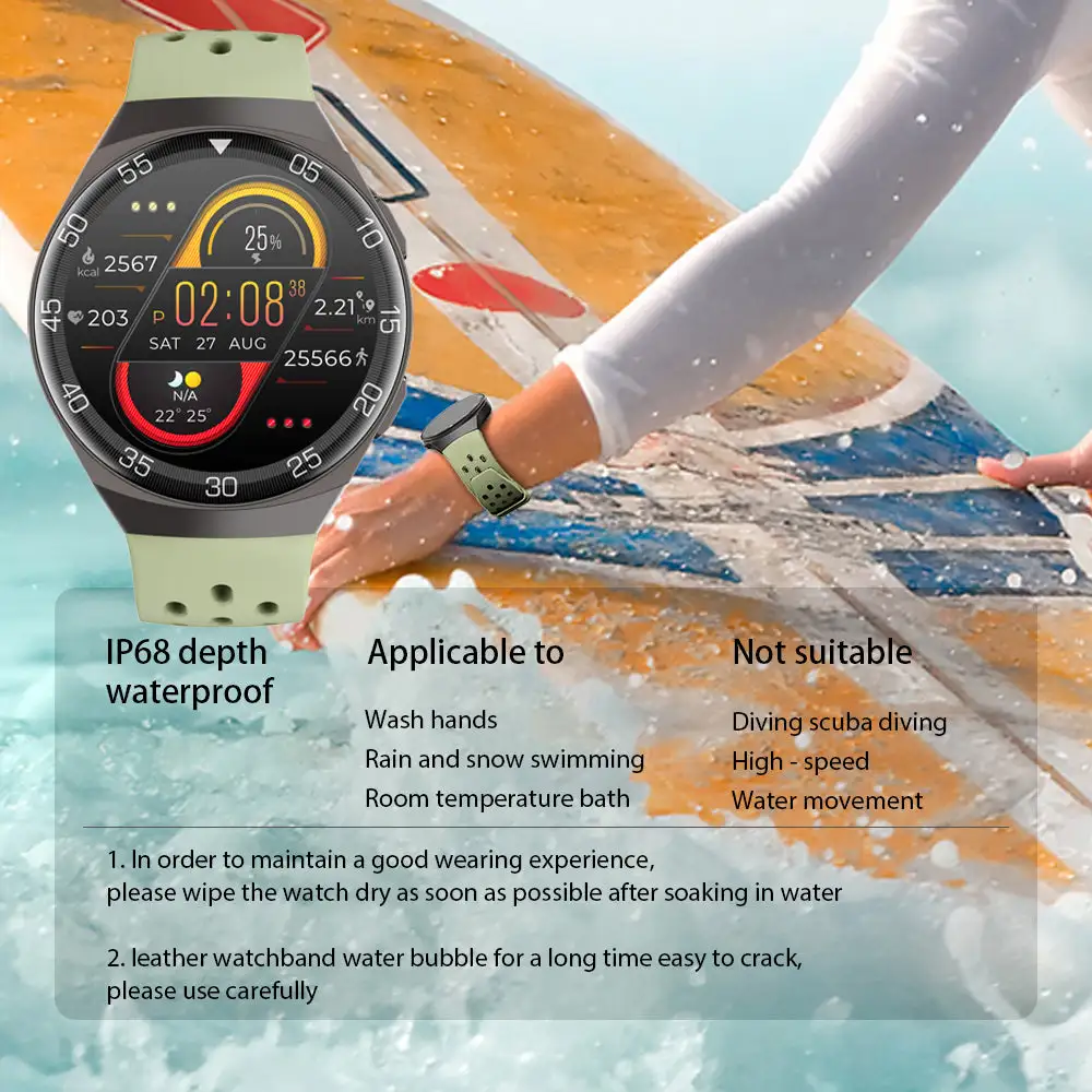 MAX1. Full Touch Screen Smartwatch. Waterproof . Round dial