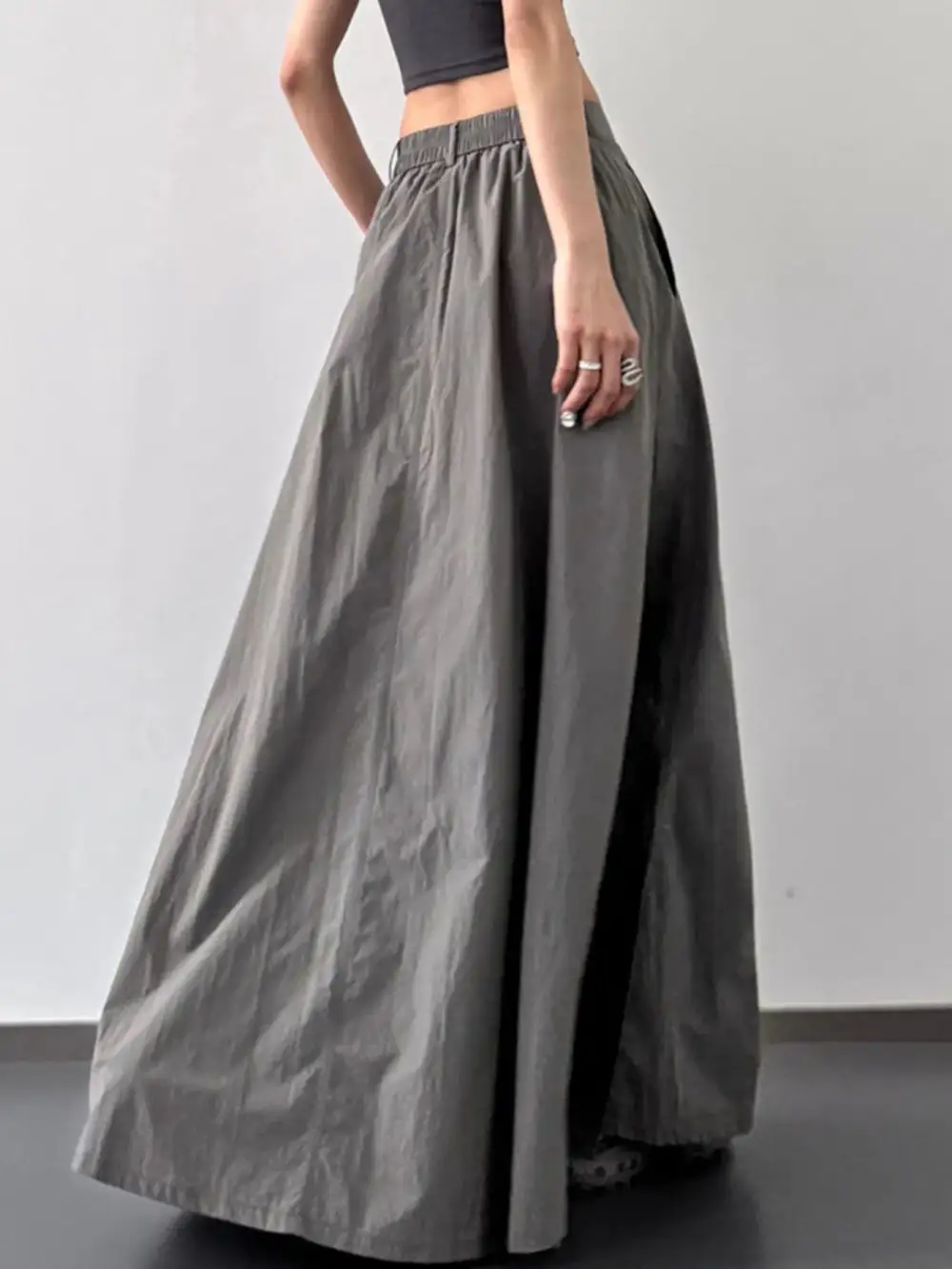 High Waisted Slit Maxi Skirt