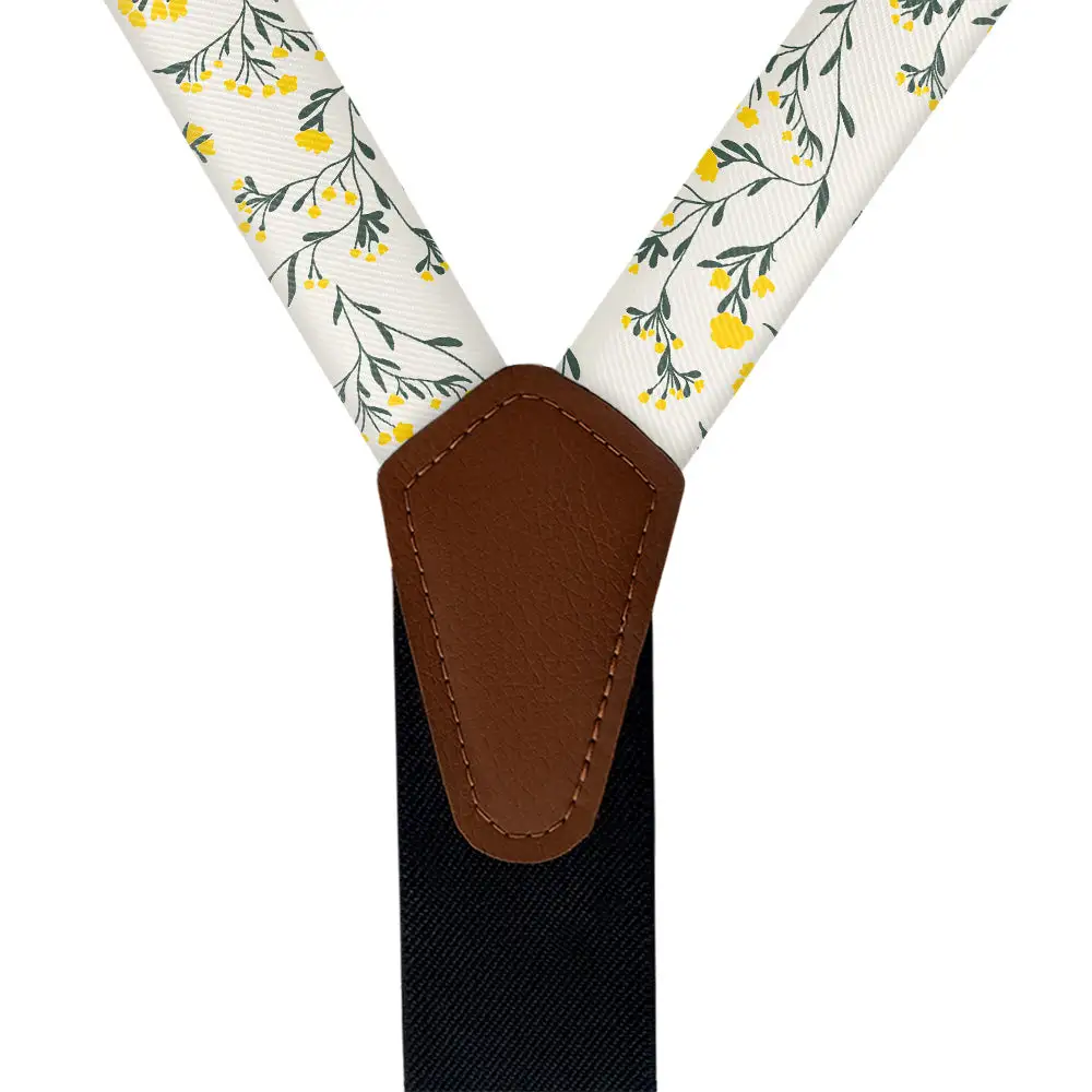 Folksy Floral Pattern Suspenders