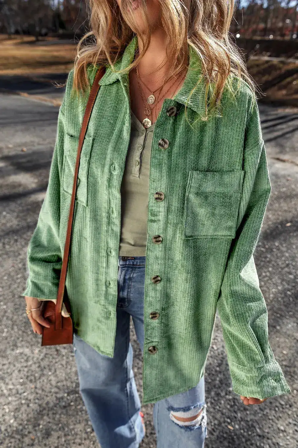 Everyday Button Front Pocketed Casual Jacket