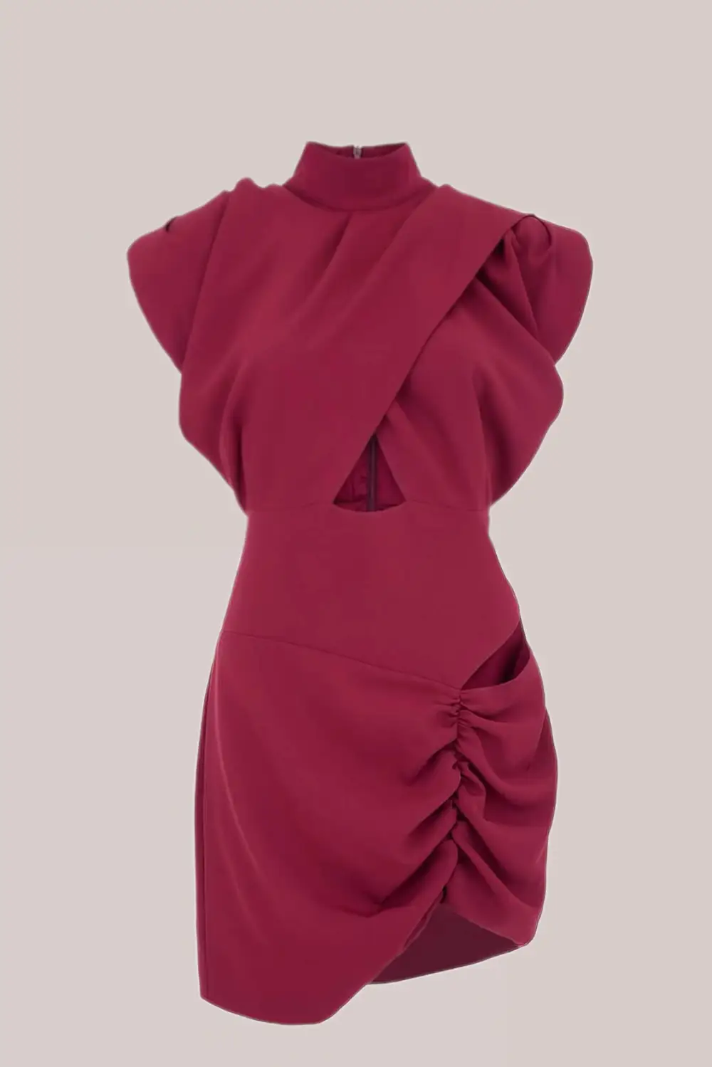 Modern Chic Pleate Cut Out Mini Dress