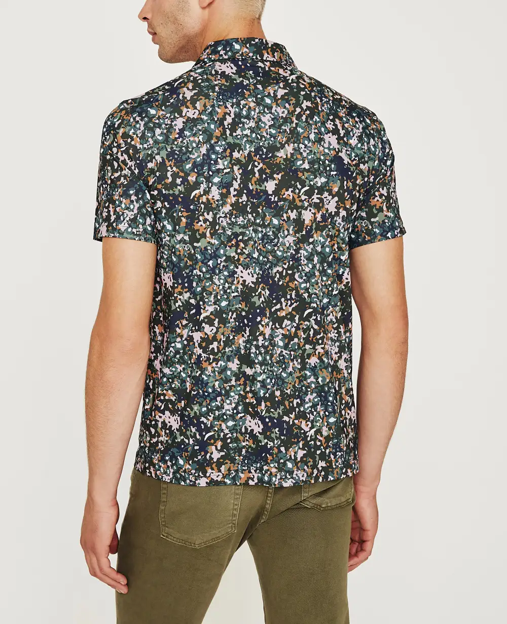 Men's Leopard Pattern Polo Shirt