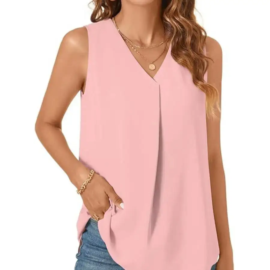 Full Size V Neck Sleeveless Tank Top