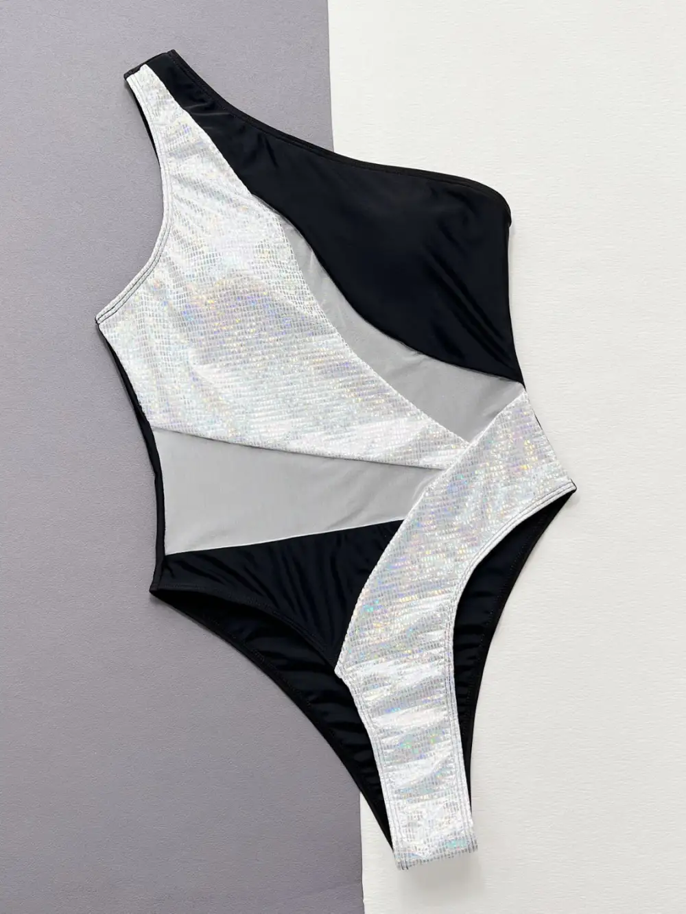 Contrast Panel One Piece Swimsuit