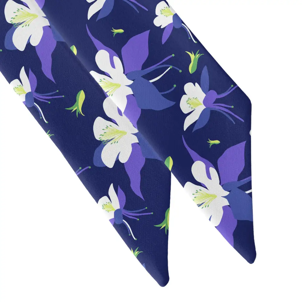 Columbine Floral Pattern Hair Scarf