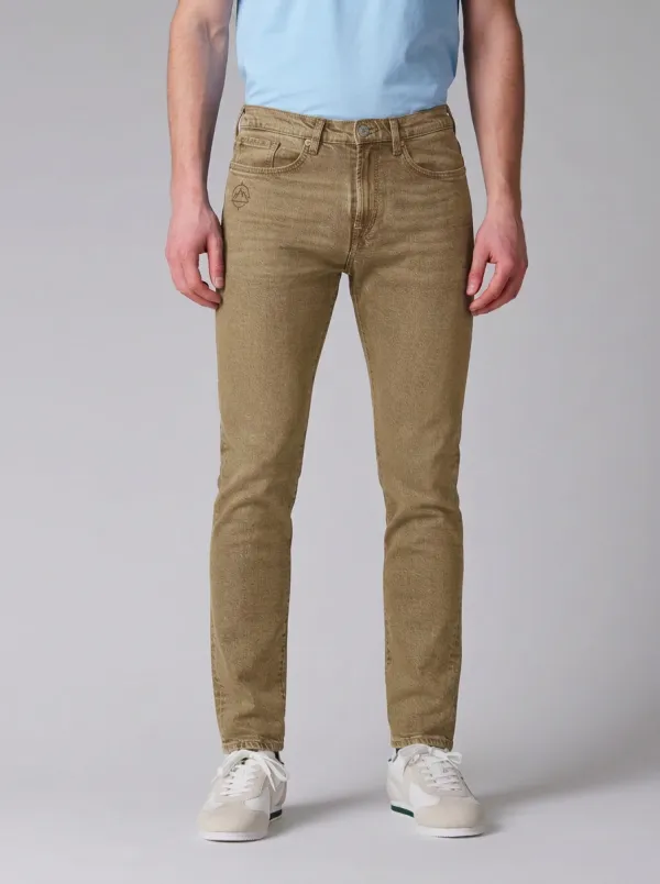 Men's Mountain Emblem Printed Stretch Jeans