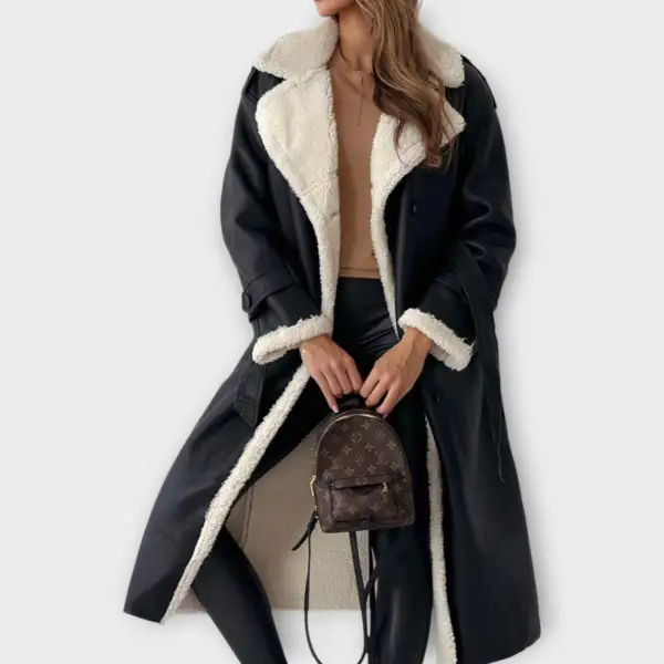 Knit Belted Trench Coat