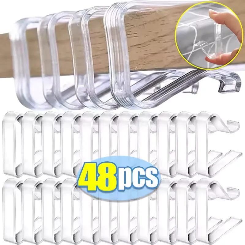 Transparent Plastic Anti-Slip Tablecloth Holder
