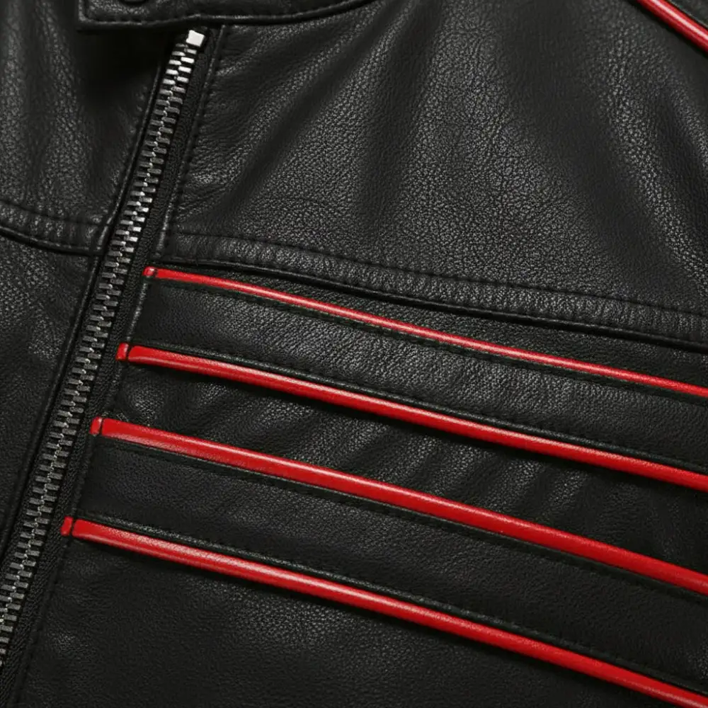 Relaxed Leather Biker Motorcycle Jacket