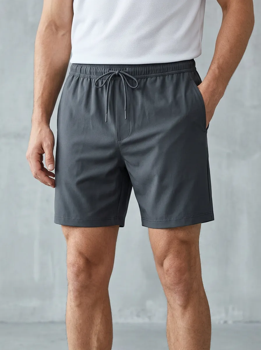 Modern Ice-Silk Elastic-Waist Stretch Shorts