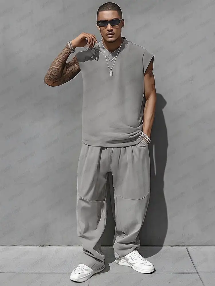 Cotton Blend Tank & Balloon Pants Set