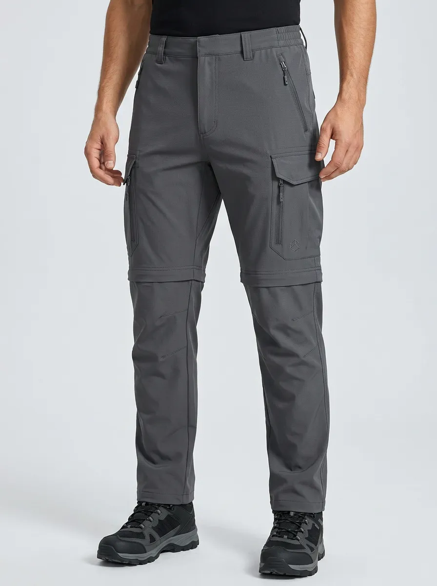 Men's Canyon All-Terrain Multi-Pocket Waterproof Zip-Off Tactical Cargo Pants
