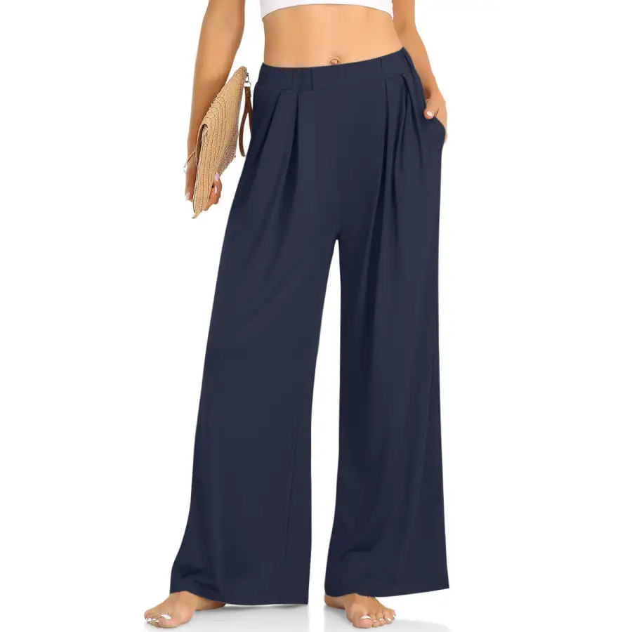 Weekend Elastic Waist Wide Leg Pants