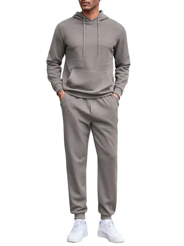 Waffle Hoodie Jogging Set