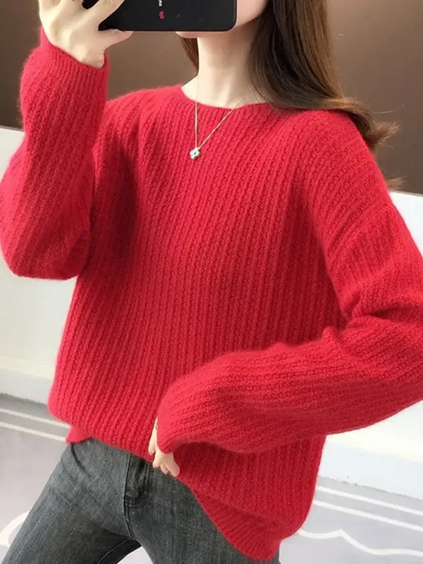 Statement Women's Round-Neck Relaxed Sweater