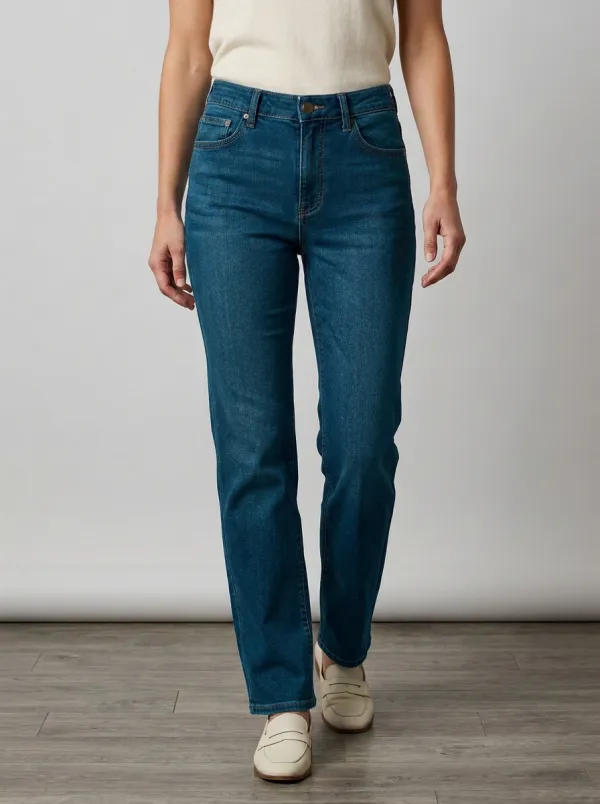 Straight-Leg Denim Daily-Wear Denim Jeans