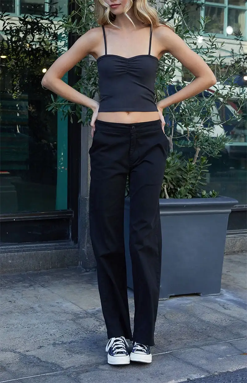 John Galt Black Faye Tank Top