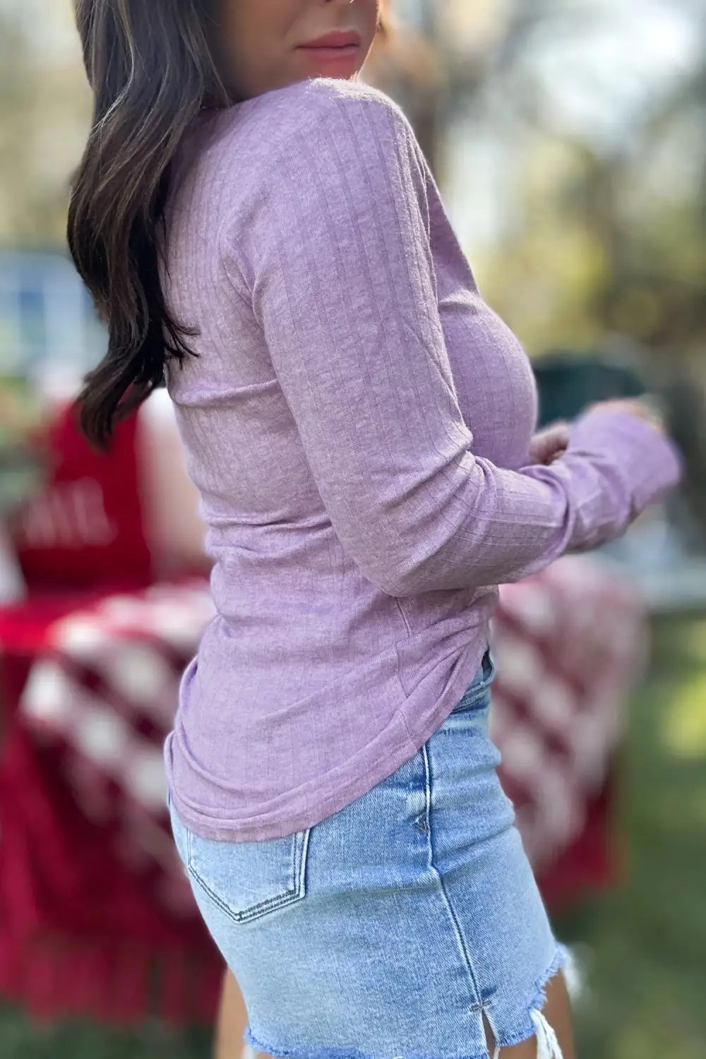 Women's Solid Ribbed Textured Top