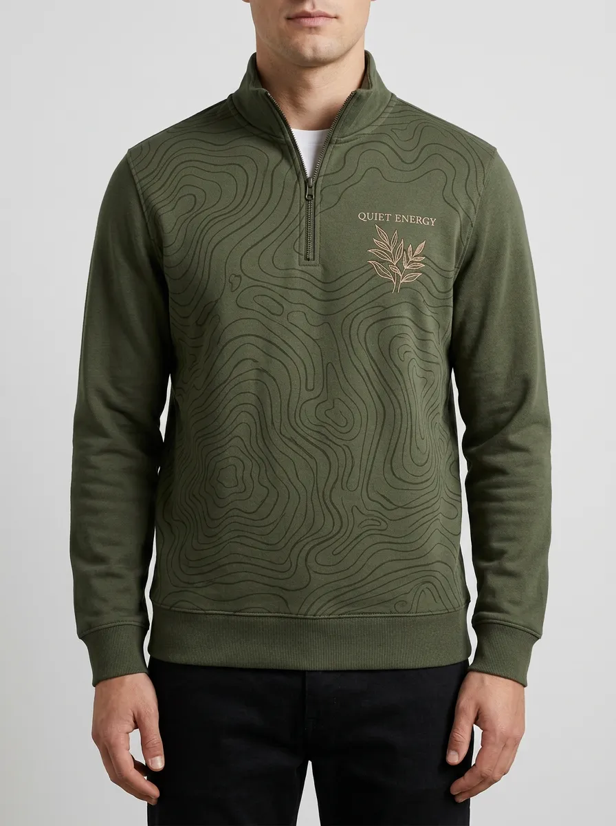 Everyday Half-Zip Topographic Men's Half-Zip Sweatshirt