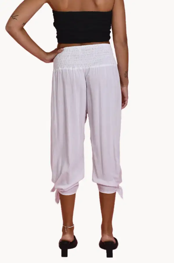 Easy Ruched Cropped Pants