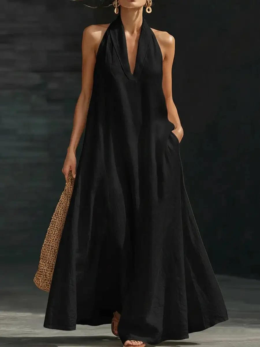 Neck Maxi Dress