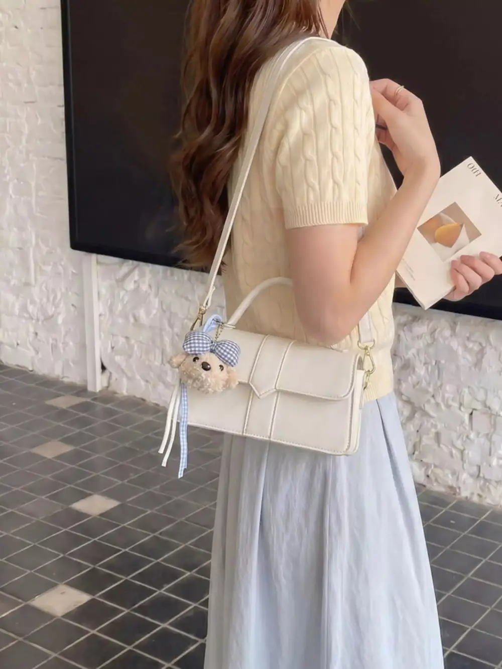 Women's Structured Faux Leather Crossbody Bag