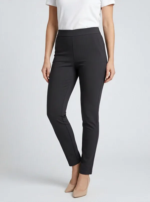 Mid-Rise Stretch Casual Women's Stretch Mid-Rise Pants