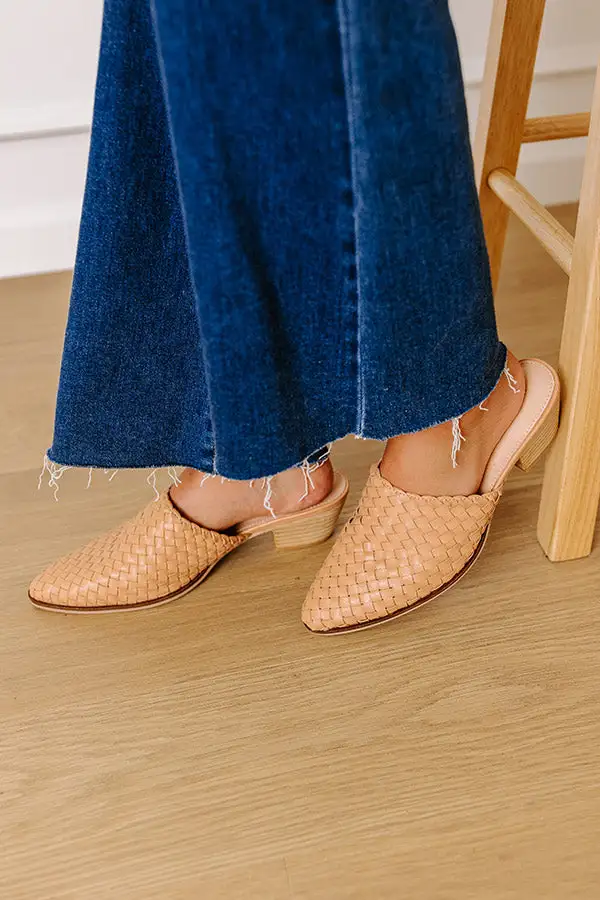Woven Leather Mules