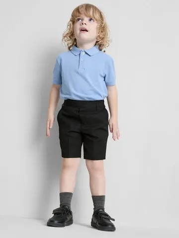 3-7yrs | 2pk Easy Iron School Shorts