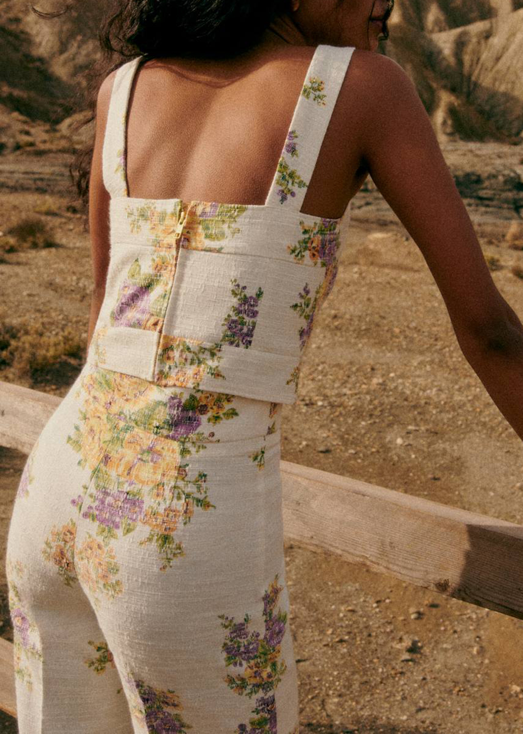 Square Neck Shorts Printed Tank Top