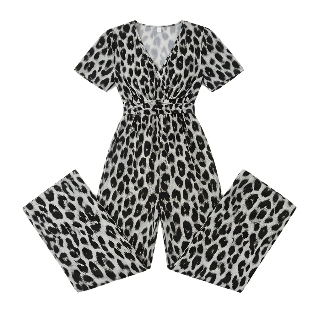Leopard Print Waist Jumpsuit