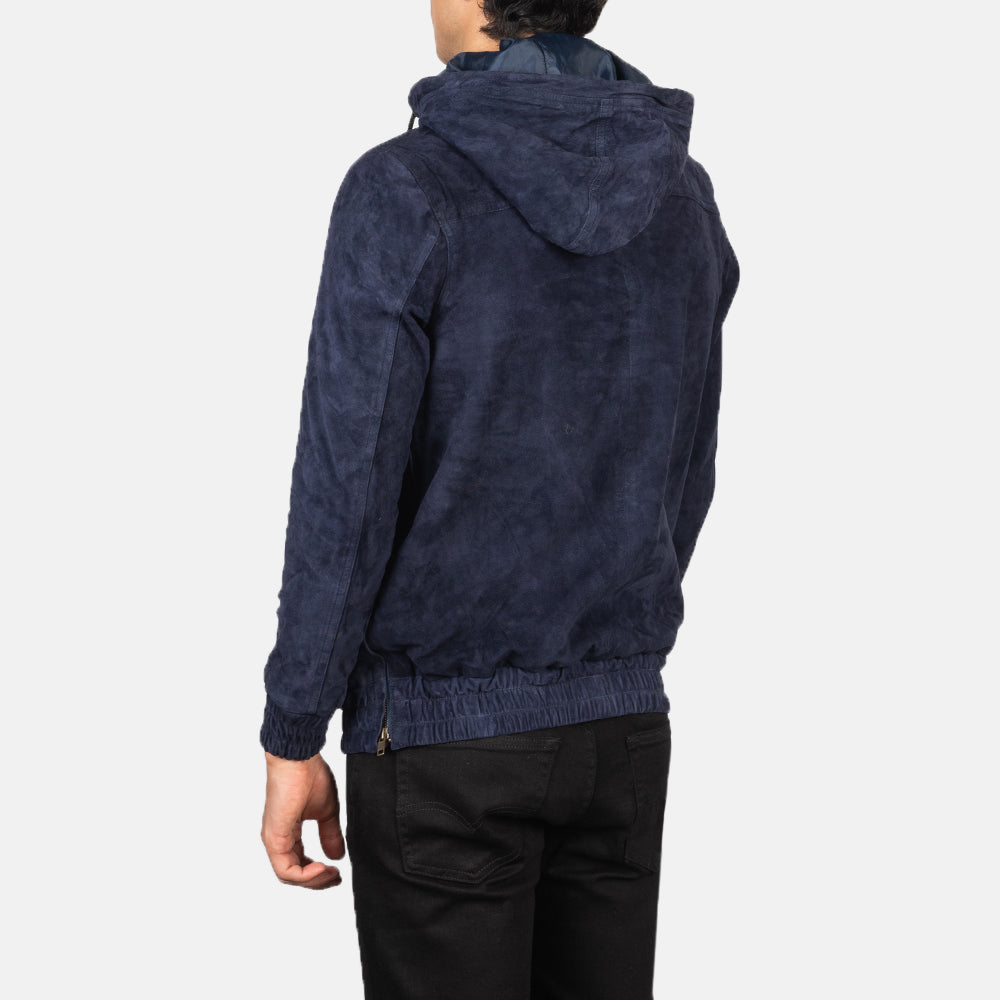 Men's Hooded Suede Jacket