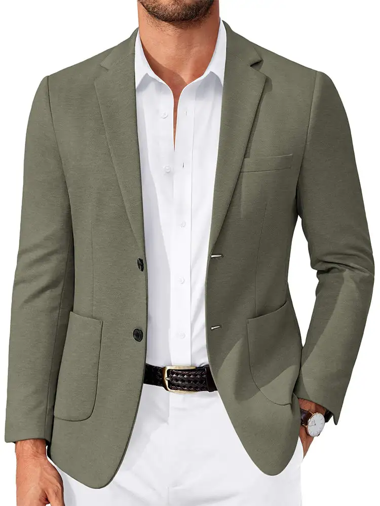 Soft Touch Business Casual Two Buttons Suit Jacket Blazer Coat